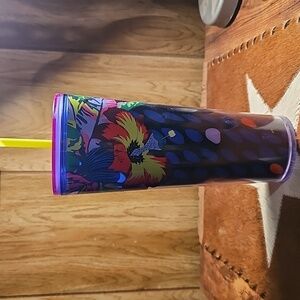 Starbucks 24oz Blue/floral design tumbler